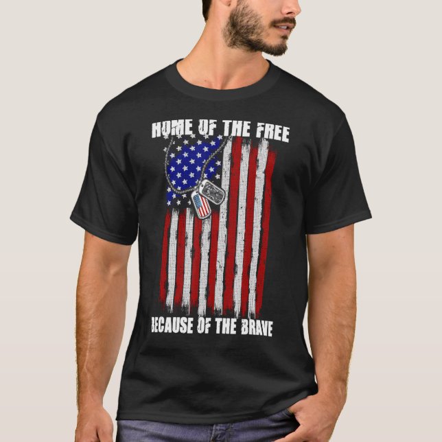 Amerikanska Flagga veteranska För manar kvinnor He T Shirt (Framsida)