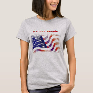 Amerikanska Flagga Vi Folkets kvinnor T Shirt