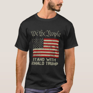 Amerikanska Flagga.. Vi står med Donald Trum. T Shirt