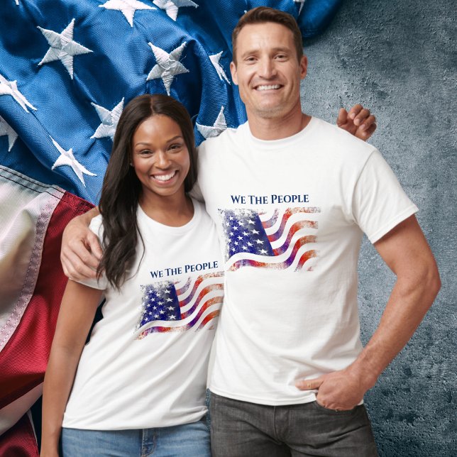 Amerikanska Flagga, vi T Shirt (American Flag, We The People T-Shirt - Men's and Women's )