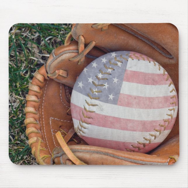 Amerikanska flagga vid boll musmatta (Framsidan)