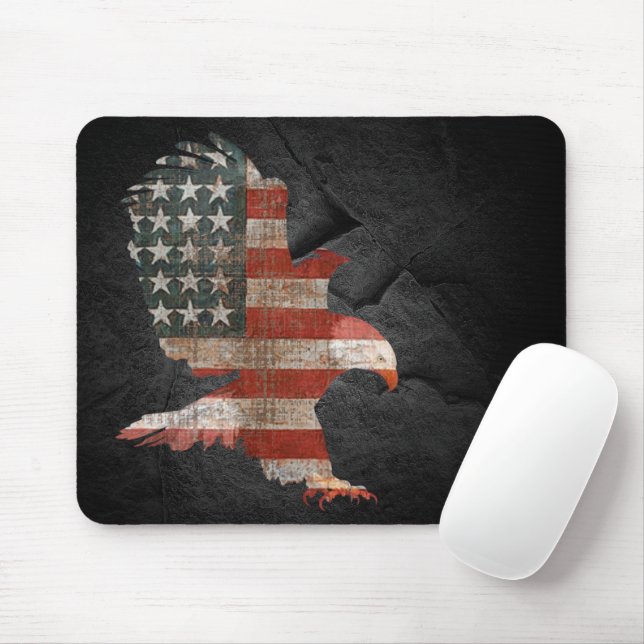 Amerikanska Flagga vid Svarta Sten  Musmatta (Med mus)