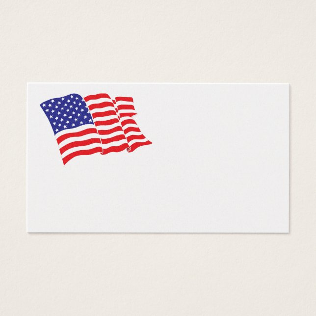 Amerikanska-Flagga Visitkort (Framsidan)