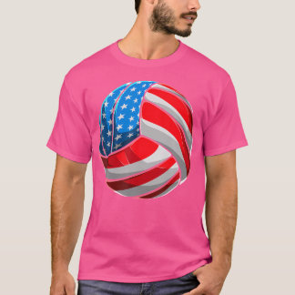 Amerikanska Flagga Volleyball Shirts 4:e juli USA T Shirt