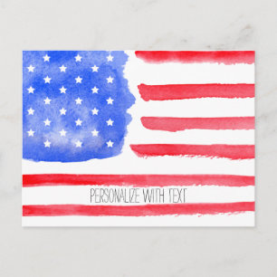 Amerikanska Flagga Vykort