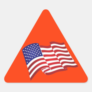 Amerikanska Flagga Wave Stickers Triangelformat Klistermärke