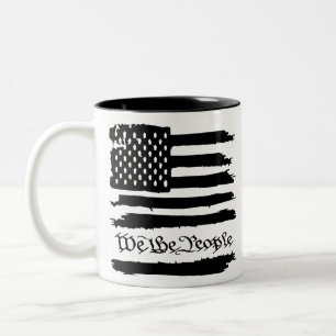 Amerikanska Flagga We the People Två-Tonad Mugg