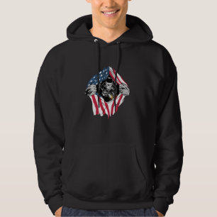 Amerikanska Flagga Welder Patriotic USA 4:e juli W Hoodie