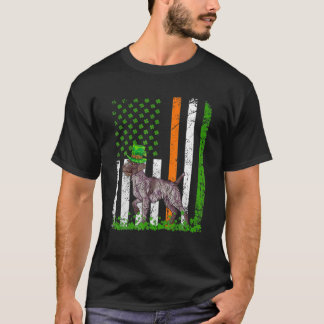 Amerikanska Flagga Wirehsted Pointing Griffon Hund T Shirt
