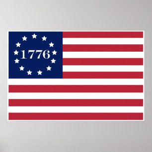 Amerikanska flaggan 1776 poster