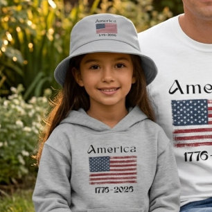 Amerikanska flaggan 1776 till 2026 USA 250 års föd T Shirt