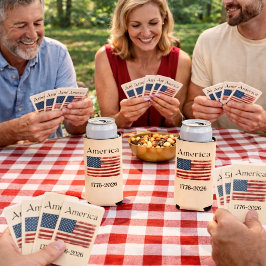 Amerikanska flaggan 1776 till 2026 USA 250-årsjubi Casinokort