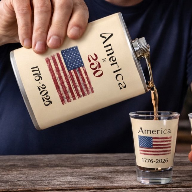 Amerikanska flaggan 1776 till 2026 USA 250-årsjubi Fickplunta (Skapare uppladdad)