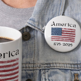 Amerikanska flaggan 1776 till 2026 USA 250-årsjubi Knapp