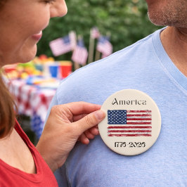 Amerikanska flaggan 1776 till 2026 USA 250-årsjubi Knapp