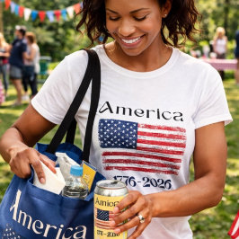Amerikanska flaggan 1776 till 2026 USA 250-årsjubi T Shirt