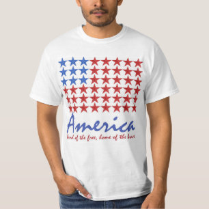 Amerikanska flaggan 4th av den Juli T-TRÖJA Tee