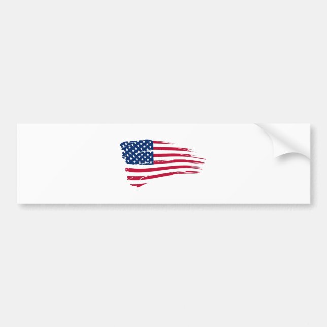 Amerikanska flaggan bildekal (Framsidan)