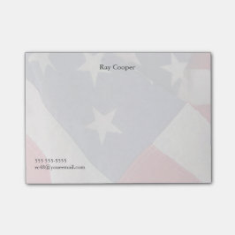 Amerikanska flaggan bleknar post-it block