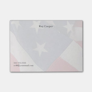 Amerikanska flaggan bleknar post-it block