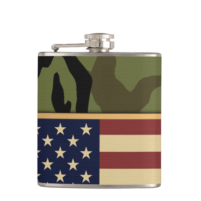 Amerikanska flaggan Camo Fickplunta (Framsidan)