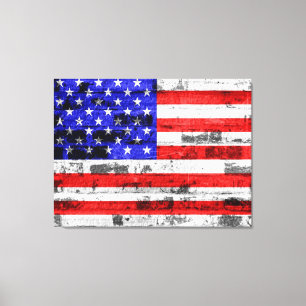 Amerikanska flaggan canvastryck
