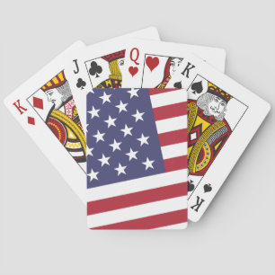 Amerikanska flaggan - fira USA - den Juli 4 Casinokort