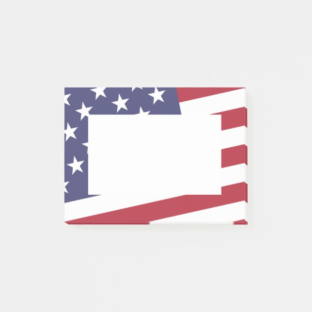 Amerikanska flaggan - fira USA - den Juli 4 Post-it Block (Framsida)