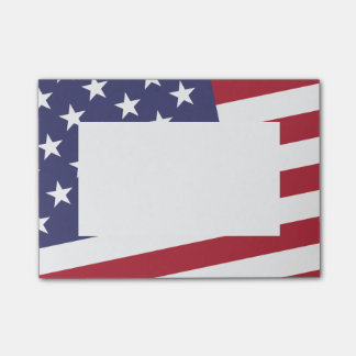 Amerikanska flaggan - fira USA - den Juli 4 Post-it Block