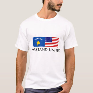 amerikanska flaggan Flag_of_Kosovo, STÅR VI ENIGT Tee Shirt
