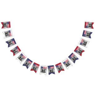 Amerikanska flaggan George Washington Abraham Vimplar
