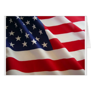 Amerikanska flaggan hälsningskort