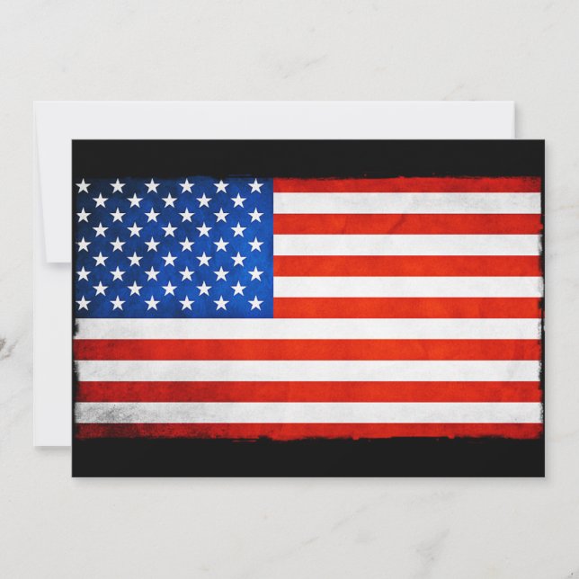 Amerikanska flaggan inbjudningar (Framsida)