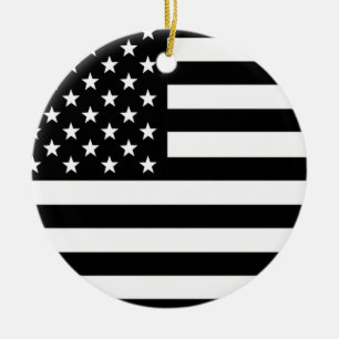 Amerikanska flaggan julgransprydnad keramik