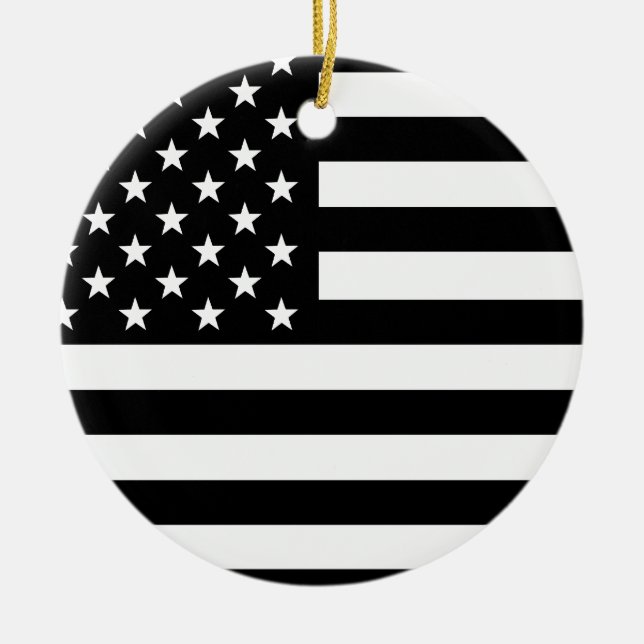 Amerikanska flaggan julgransprydnad keramik (Framsidan)