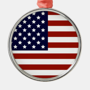 Amerikanska flaggan julgransprydnad metall