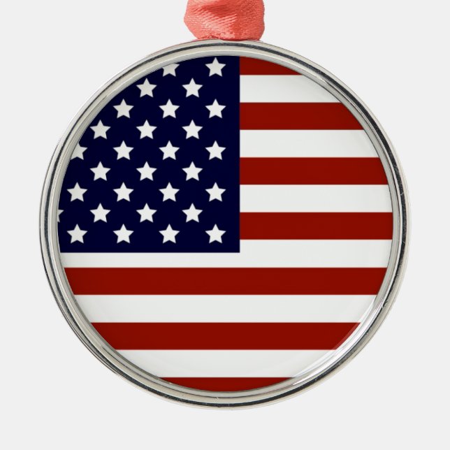 Amerikanska flaggan julgransprydnad metall (Framsidan)