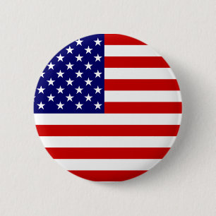 Amerikanska flaggan knäppas knapp