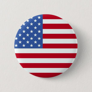 Amerikanska flaggan knäppas knapp