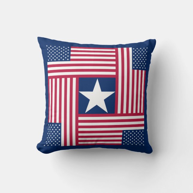 Amerikanska flaggan kudde (Framsida)