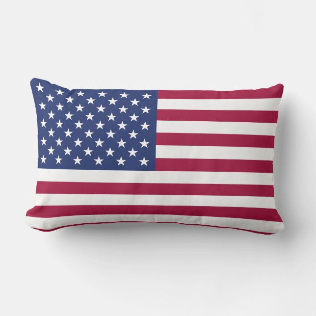 Amerikanska flaggan kudder lumbarkudde (Framsida)