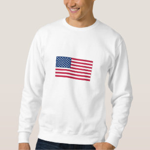 Amerikanska flaggan lång ärmad tröja