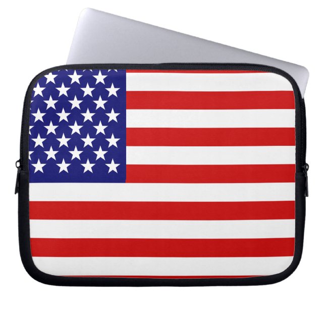 Amerikanska flaggan laptop sleeve (Framsidan)