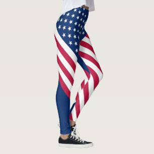 Amerikanska flaggan leggings