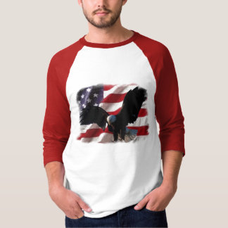 Amerikanska flaggan med amerikanörnen t shirt