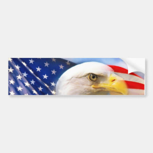 Amerikanska flaggan med örnen bildekal