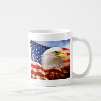 Amerikanska flaggan med örnen kaffemugg