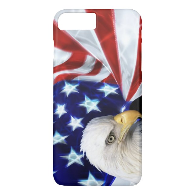 Amerikanska flaggan med örnpatriotism Case-Mate iPhone skal (Baksida)