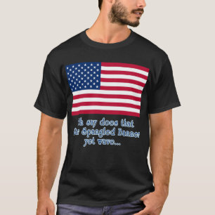 Amerikanska flaggan med stjärna Spangled T Shirt