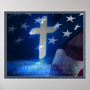 Amerikanska flaggan- och kristenkor, poster